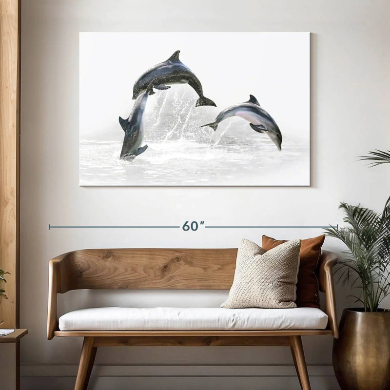 Three Dolphins, 32" H x 48" W