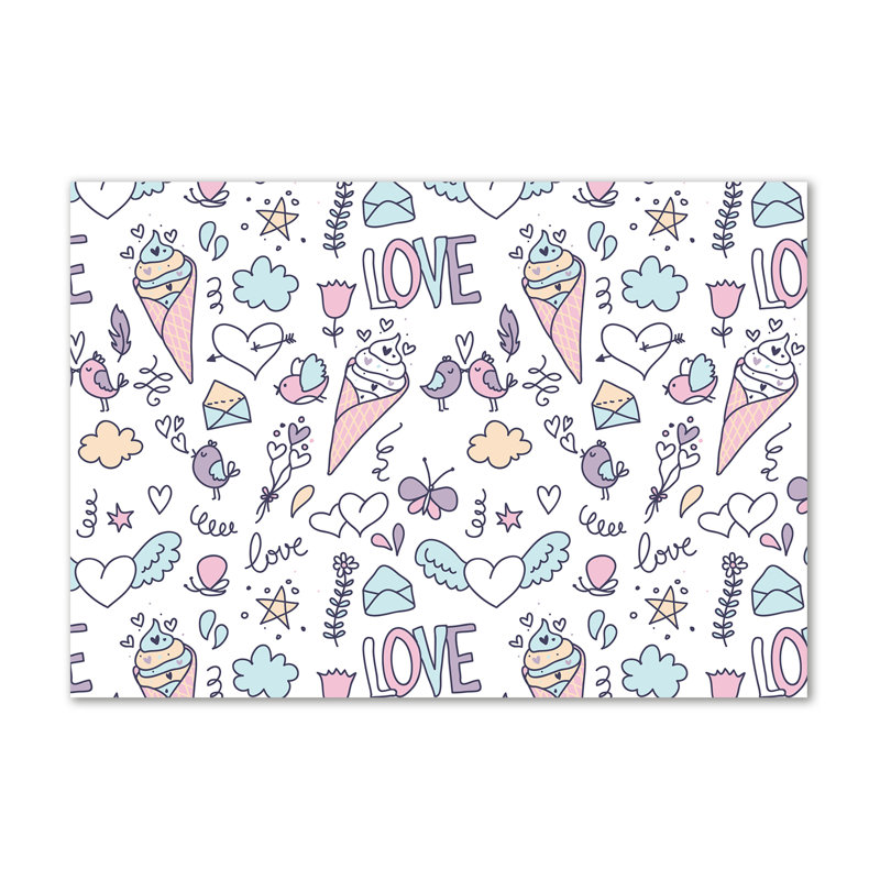 Romantic Pattern - Wrapped Canvas Print