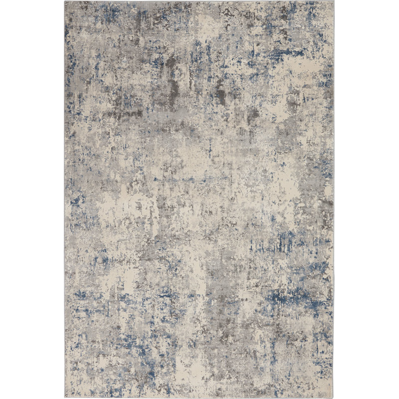 Tapis moderne ivoire, Rectangle 5 pi 3 po x 7 pi 3 po