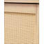Armoire de rangement Mid-Century moderne avec portes en rotin tissé