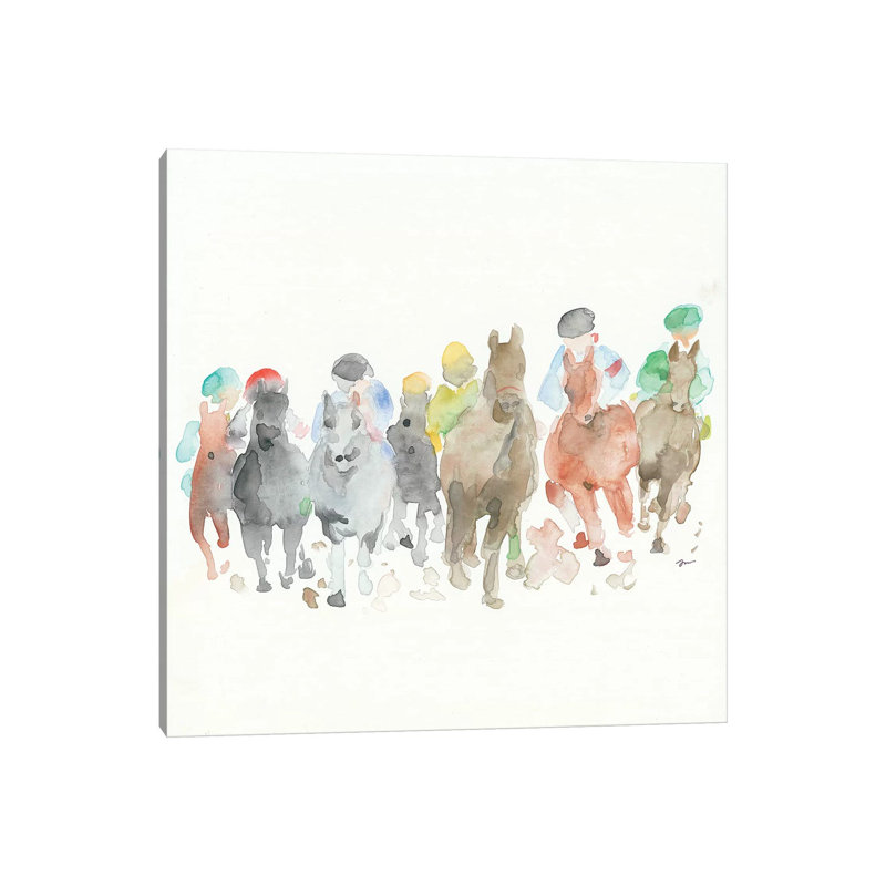 The Race by Jessica Mingo - Wrapped Canvas Painting, 66.04 cm H x 66.04 cm W x 3.175 cm D