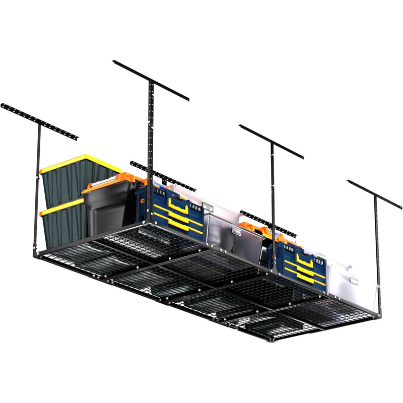 Adjustable Ceiling Storage Rack, Black