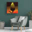 Art mural sur toile tendue - "How-5-5-20", art mural vert Howie pour le salon, la chambre à coucher ou le bureau - 14 x 14