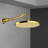Hospitality Showerhead Gold Tone Rain Shower Head