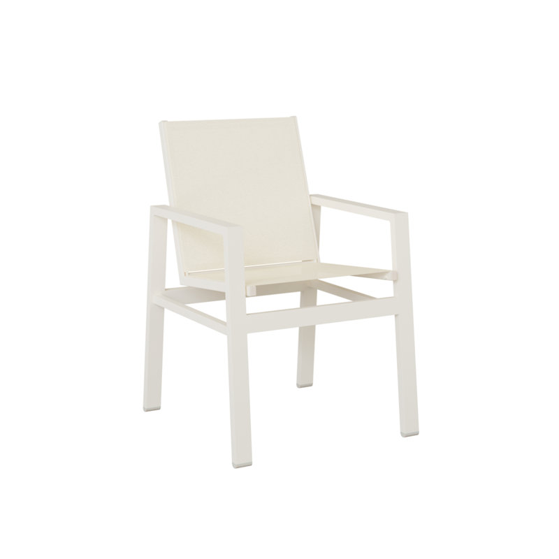 Chaise de salle à manger Ohlson, Blanc, Aluminium blanc mat
