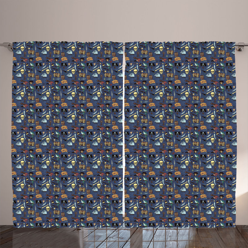 Polyester Semi Sheer Curtain/Drape Pair