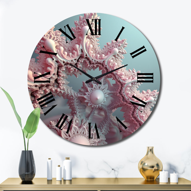 Horloge murale Fractal Pastel, Très grand