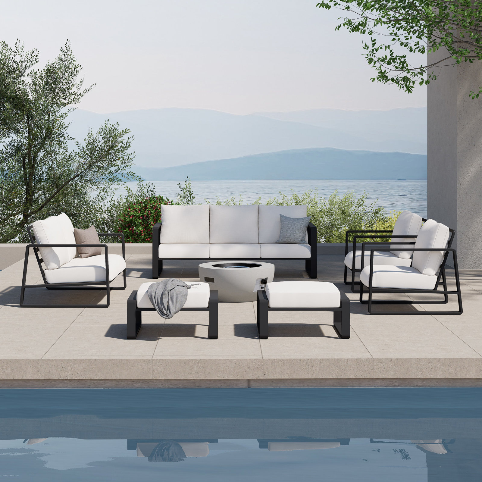 Leanna 7-Person Complete Patio Set