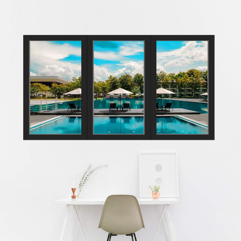 Adhésif décoratif vacances, H 28 po x l 48 po