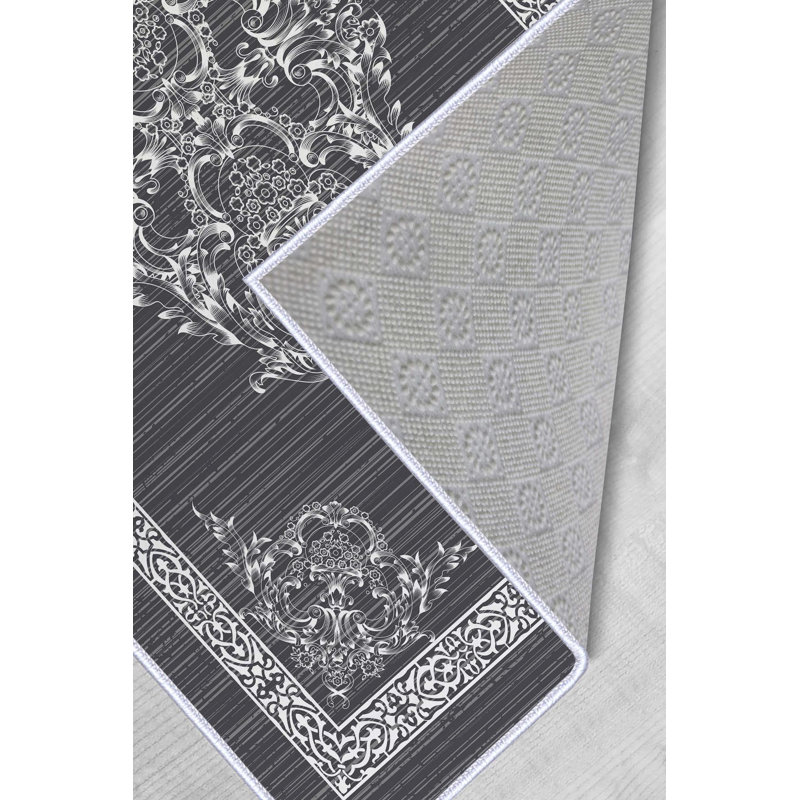 Tapis tissé de qualité supérieure, 5,9 x 9,2 pi, 100% polyester, 650 g / m² | Antibactérien, antidérapant en PVC sous le dessous, hauteur de poils de 0,3 po | Lavable à la machine, impression numérique 3D | Parfait pour le salon, la chambre à coucher et le bureau