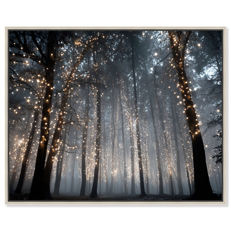 «Galactic Timber I», reproduction d'art sur toile par Art Remedy, cadre argenté, 45 x 36, 46"H x 37"W, Silver Frame