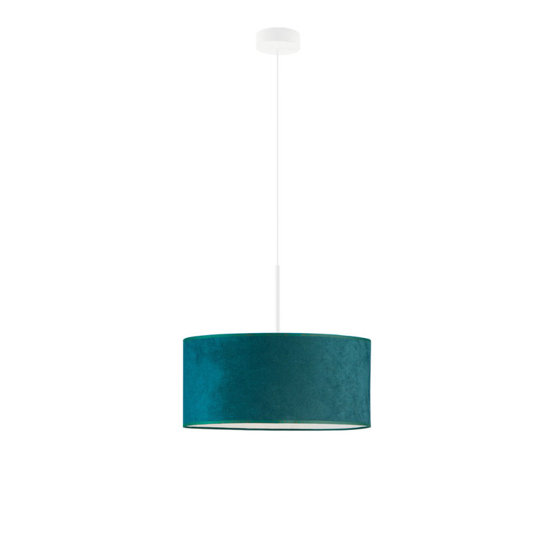 SINTRA VELUR FI 40 CM - Light Drum Pendant, White, Teal