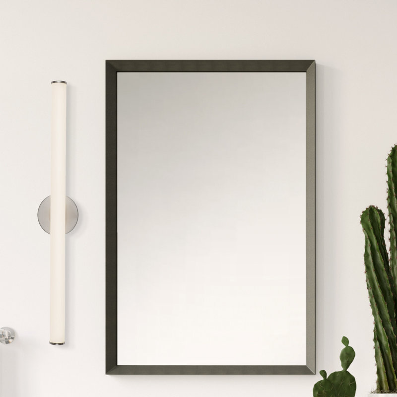 Tectra 30-in Black dimmable LED Wall Sconce, Nickel