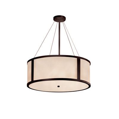Luminaire suspendu tambour 8 lumières Brey