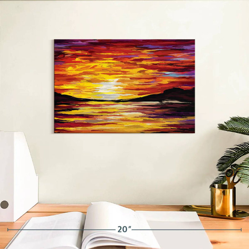 Acrylique Avery Sunset, H 8 po x l 12 po