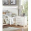 Table de chevet 1 pièce moderne laquée blanche brillante blanche avec mobilier en bois clair à DEL table de chevet luxueuse
