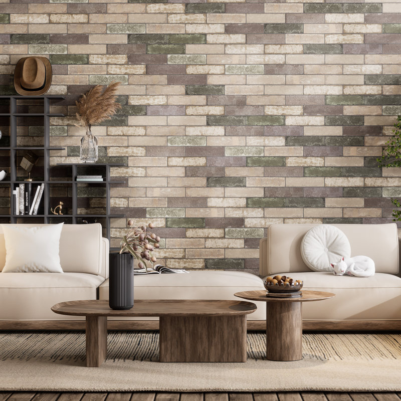Brickyard 3 In. X 12 In. Porcelain Rustic Wall & Floor Tile, Olive