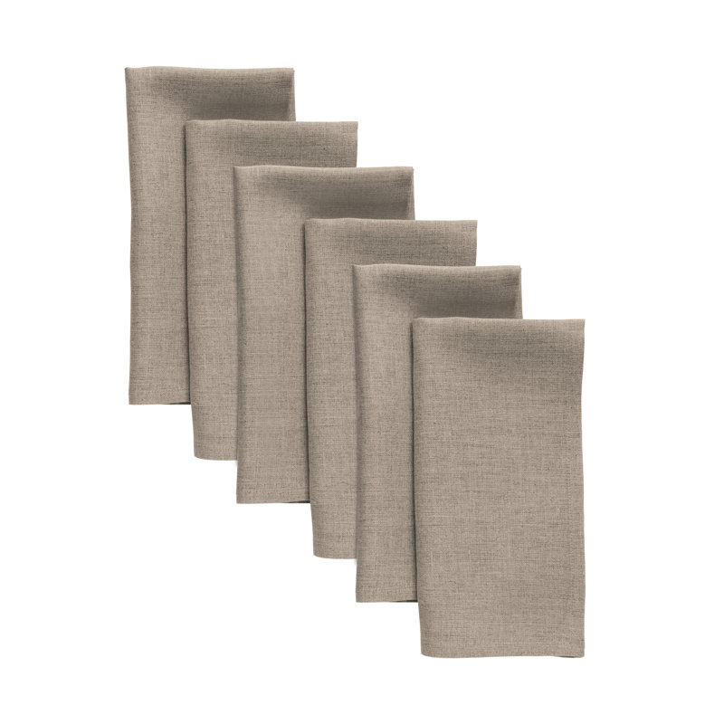 100% Pure Linen Dinner Napkins - Fete, Natural