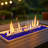 43.3'' W Outdoor Fire Pit Table With 55,000 BTU, Aluminum Top And Rattan Base - Includes Black Rain Cover