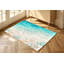 Tapis de plage à motif vagues océaniques, sable, coquillages et eau turquoise réalistes, design artistique, antidérapant, décoration intérieure vibrante pour salon, chambre, entrée, cuisine, balcon, appartement-2087178296
