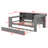 Wood Platform Bed With Storage Shelves, Trundle, Charging Station, LED, Desk And Upholstered Headboard-1484367596