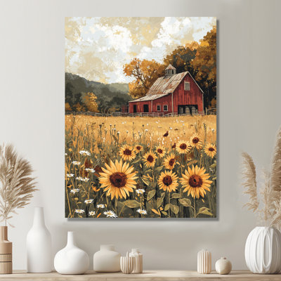 Country camp tournesols par le poulailler I - décoration murale en métal tournesols