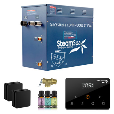 Oasis Series 12KW Steam Bath Generator With Continuous Steam Plus Fully Wireless Handheld Control