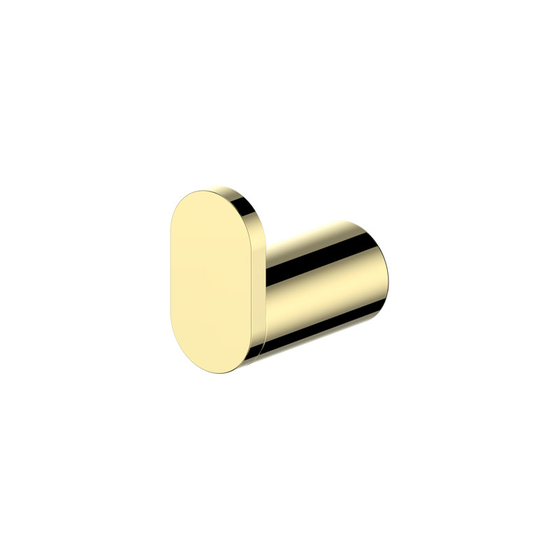 Crystal Bay Wall Mounted Towel Hook, Polished Gold