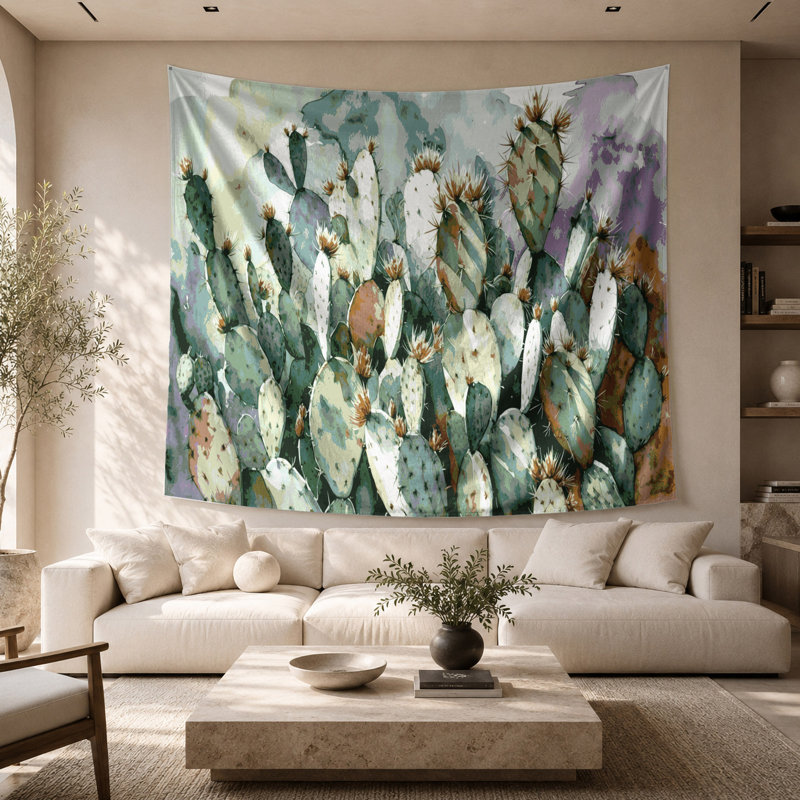 Tapisserie murale «Southwestern Plants» Cholla Cactus 155, 26 po x 36 po