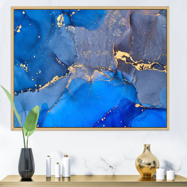 Shop Blue Cosmo 3 Piece Canvas Set Hand Embellished Textured