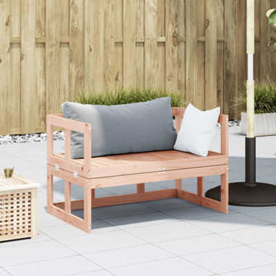 Patio Sofa Bench Extendable Solid Wood Pine
