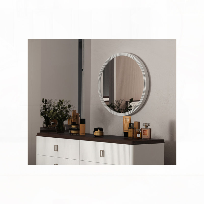 Miroir rond gris