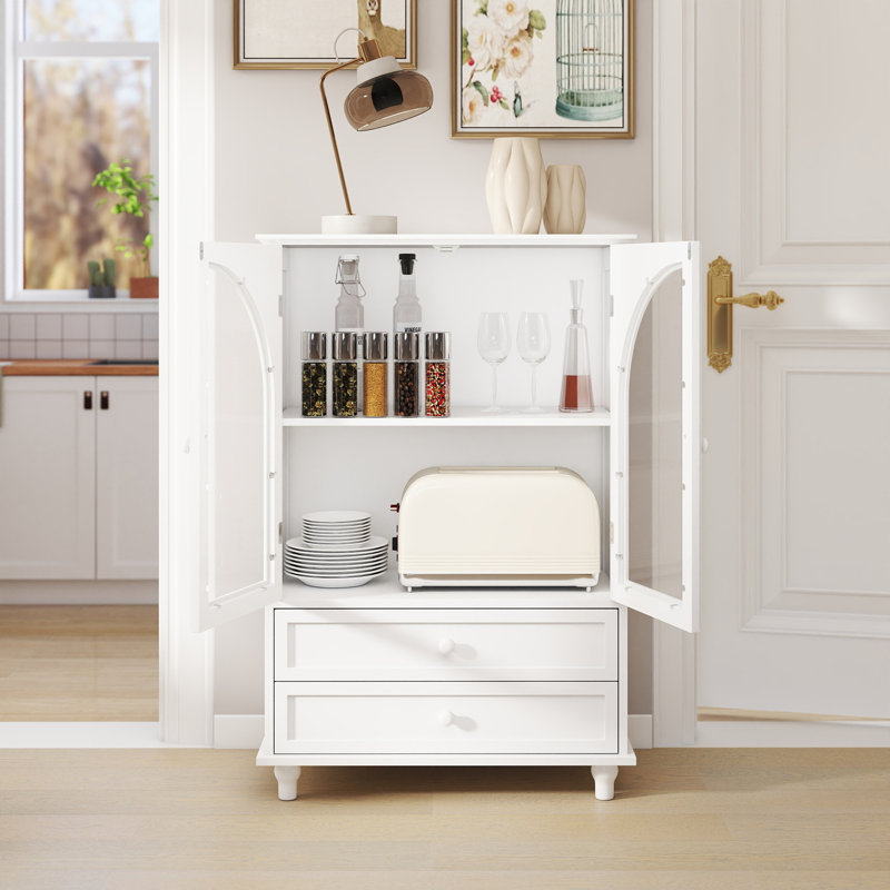 Buffet Farmhouse avec buffet à portes arquées, White