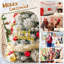 Arbre de Noël enneigé The Holiday Aisle® avec aiguilles de pin 680 branches et 200 lumières DEL-1601805761