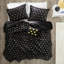3 édredon ultraléger noir / or avec 2 taies décoratives et coussin décoratif pour lit simple / simple TG, coussin ultra doux TG, noir / doré, rembourrage, - étiqueté, lavable à la machine