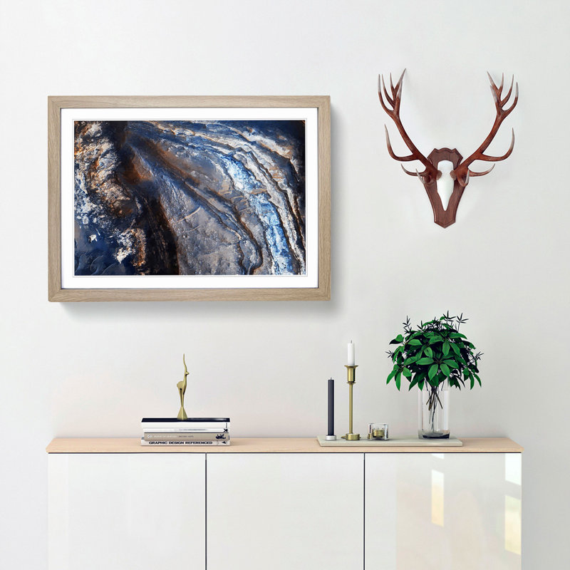 Out of Space Vol.30 in Abstract - Picture Frame Graphic Art Print, Oak Framed, 62cm H x 87cm W x 2cm D