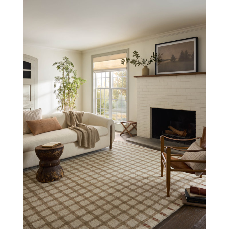 Magnolia Home by Joanna Gaines x Loloi Waylon Natural / Rust Area Rug, Runner 2'3" x 9'9"