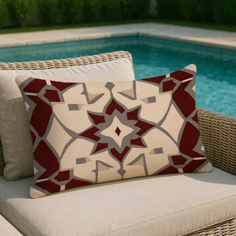 Prismatic Array Indoor And Outdoor Throw Pillow, Rectangle 14"H x 20"W