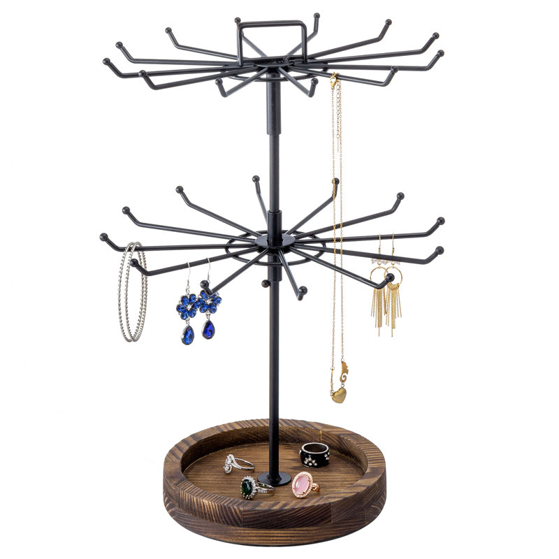 Metal 12-Hook Organizer Jewellery Stand