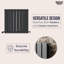 iBathUK Belgravia Horizontal Double Slim Flat Panel Radiator Angled Valve-1419064062-1419064053