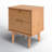 Solid Wood Groove Handle 2-Drawer Nightstand-1938563877