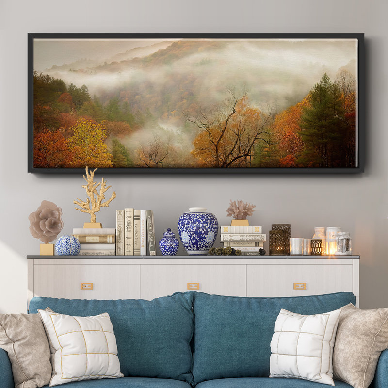 Photographie Étude d'automne brume - Toile encadrée, H 8 po x l 20 po