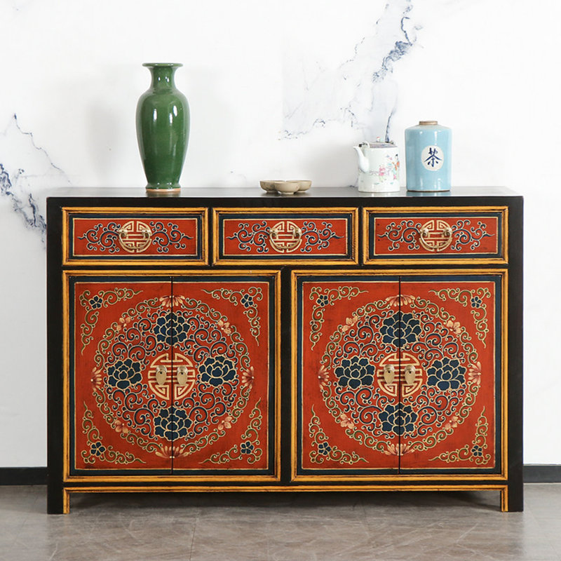 Buffet rétro minimaliste haut de gamme de style chinois