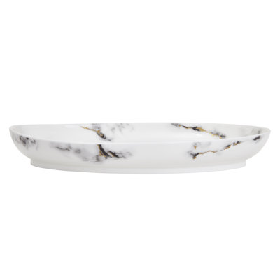 Plateau ovale en porcelaine de Venise
