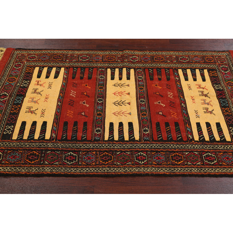 One-of-a-Kind 3'4" X 5'9" New Age Wool Area Rug in