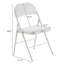 Chaises en fer blanches pliantes élégantes - Sièges de coussin en PVC rembourrés d'éponge pour la maison et les événements