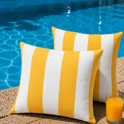 Ensemble de 2 coussins décoratifs d'extérieur / d'intérieur avec inserts avec fermeture à glissière, 18 po x 29 po imperméables, décoratifs, résistants à la décoloration pour canapé, canapé