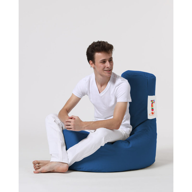 Canapé à billes standard pour l'extérieur, 100 % polyester bleu