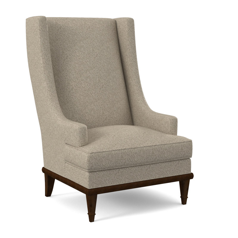 Fauteuil à oreilles 30 po Dublin, Noyer américain, Ivoire pétillant