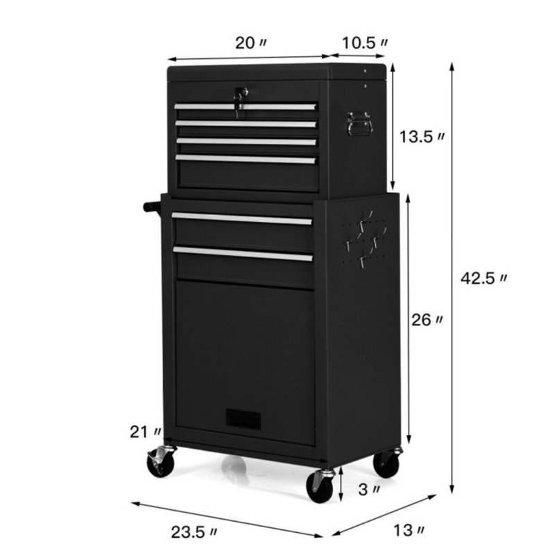 Armoire à roulettes, Noir, noir, noir, noir